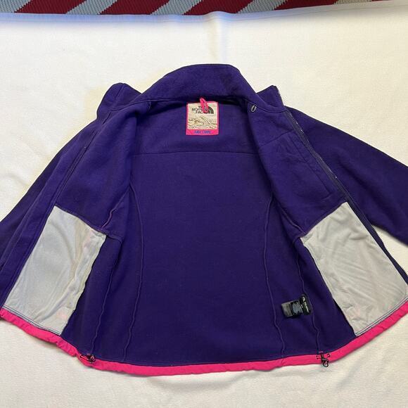 The North Face Womens Custom Denali‎ Fleece Full Zip Jacket Medium Pink & Purple - Picture 3 of 14